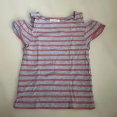CIAOPANIC ストライプオフショルダーTシャツ 100-110cmのサムネイル