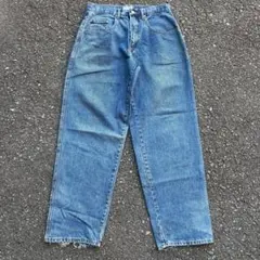 90s GUESS 極太バギーデニム ヒップホップ ゲスパン W34 ストリート