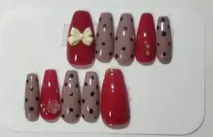 現品*° ネイルチップ フレンチガーリー ワンホン 量産