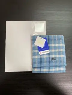 DAKS ハンカチ ブルー チェック柄