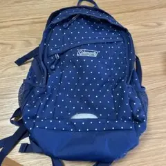 Coleman ネイビー 水玉リュック