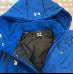 美品　Under Armour 青 フード付きベンチコート