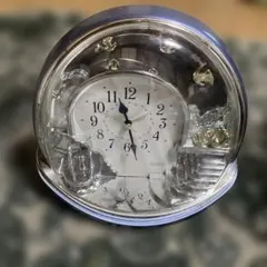 D【置時計】SEIKO 回転飾り付き クオーツ クリスタル調 箱付き