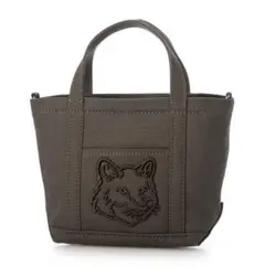 メゾンキツネ ミニトートバッグ タグ付き MAISON KITSUNE グレー