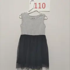 @ キッズ ノースリーブ 원피스 110cm グレー ネイビー