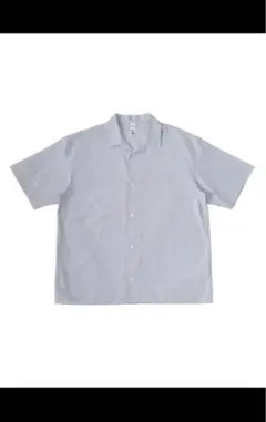 Stripe Open Collar Short Sleeve Shirt