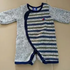 Champion ストライプロンパース 50-60