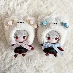 【ブルー】にじぱぺっと 帽子 ぬい服 10cm 被り物 着ぐるみ