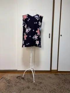 着物リメイク　木綿浴衣　藍染　トップス