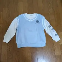 水色 プリント トレーナー