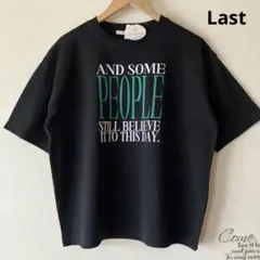 【接触冷感】半袖Tシャツ ブラック　オーバーロゴtシャツ　プリントtシャツ 新品のサムネイル