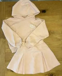 【セット販売】 ドライスウェットクロップドパーカ＆スコート 120 ピンク