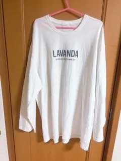 LAVANDA ホワイト長袖Tシャツ　メンズサイズ