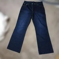 ブーツカットデニム・ダークブルー