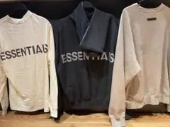 3点セットESSENTIALS ブラック フード付きパーカー