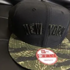ニューエラ　ＮＹ　スナップバック　迷彩　黒　ニューヨークヤンキース