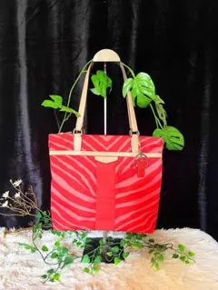 COACH 赤 ゼブラ柄 ショルダーバッグ