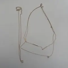 ゴールドカラー ネックレス 2点セット