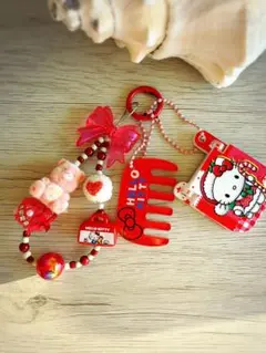 HelloKitty★ハローキティビーズ★ケアベア/ジャラジャラキーホルダー
