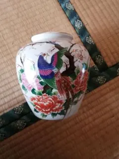 最終値下げ‼️九谷焼 清峰作 花鳥柄 花瓶　牡丹　鳳凰