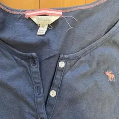 Abercrombie & Fitch 紺　ヘンリーネック　M