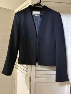 theory luxe セオリーリュクス ノーカラージャケット ネイビー 38