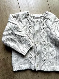 petit main アイボリー カーディガン 80