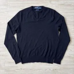 90'sラルフローレン カシミヤ100% Vネックセーター ポニー無し 古着