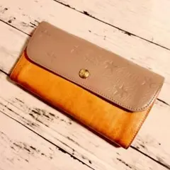 【日本限定　高級感漂うスター型押】ILBISONTE　長財布　大容量　バイカラー