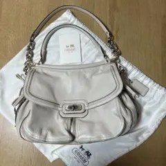 コーチ COACH★レザーショルダーバッグ 2way アイボリー