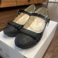 19cm子供 リボン フォーマルシューズ