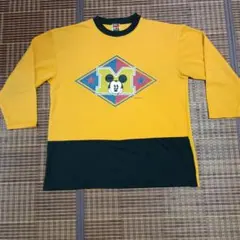 90s　ディズニー　ミッキー　七分丈　Tシャツ　ヴィンテージのサムネイル