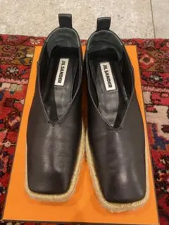 JIL SANDER レザー エスパドリーユ フラットシューズ　23センチのサムネイル