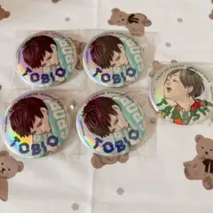 ハイキュー!! メタリック缶バッジ 影山飛雄 山口忠 ジャンプGIGA 5個