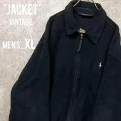レア90s《ポロバイラルフローレン》刺繍フリーススウィングトップ/メンズXL