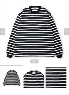 everyone border long sleeve tee shirt L