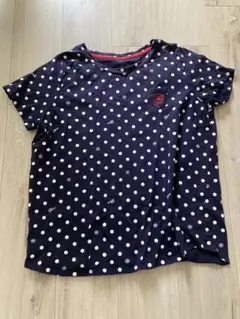 &LOVE ドット柄 半袖Tシャツ ネイビー LLサイズのサムネイル