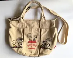 ピーナッツ スヌーピー キャンバスショルダーバッグ トートバッグ