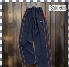 NIKE ナイキ トラックジャケット ナイロンパンツ 刺繍ロゴ ネイビー M