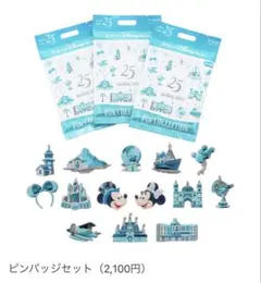 ディズニー 25周年 ピンバッジ コンプリート7袋 Disney ミッキー