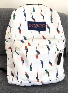 激レア希少柄★JANSPORT 鳥柄白リュック ジャンスポーツのサムネイル