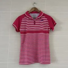 YONEX ストライプ ポロシャツ Oサイズ ピンク
