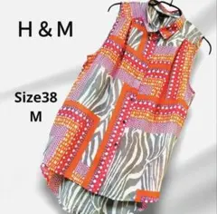 H&M ノースリーブシャツ サイズ38 M