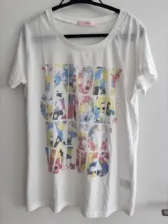 IMAGE トップス　レディース　Tシャツ　柄Tシャツ　白Tシャツ　半袖　Mのサムネイル