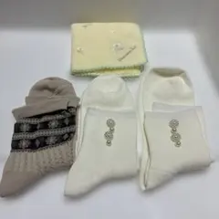 新品　未使用　Afternoon Tea タオルハンカチ　ソックスのサムネイル