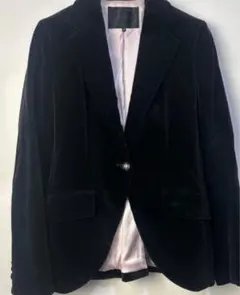 UNTITLED ブラック ベルベット テーラードジャケット サイズ2