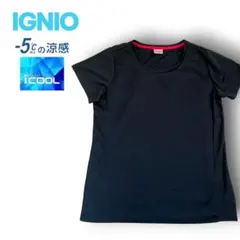 【春夏セール】IGNIO iCOOL 接触冷感 スポーツTシャツ 3XL 黒のサムネイル