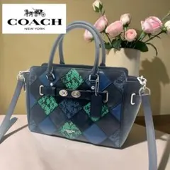 美品》COACH コーチ スワッガー 2way ショルダーバッグ パッチワーク