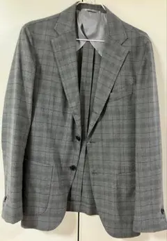 エディフィス EDIFICEグレー チェック柄 テーラードジャケット 46 秋冬