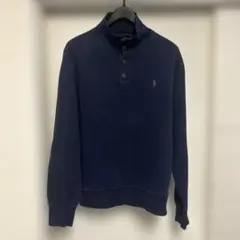 ヴィンテージ　ポロバイラルフローレン　ハーフスナップスウェット　ネイビー